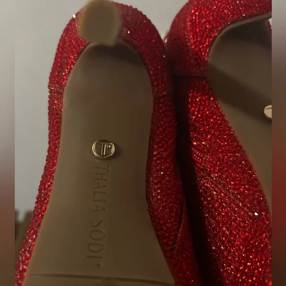 Thalia Sodi Chiara Red Platform Dress Booties - Picture 7 of 7